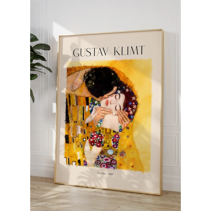 Plakat Gustav Klimt - The Kiss 1907